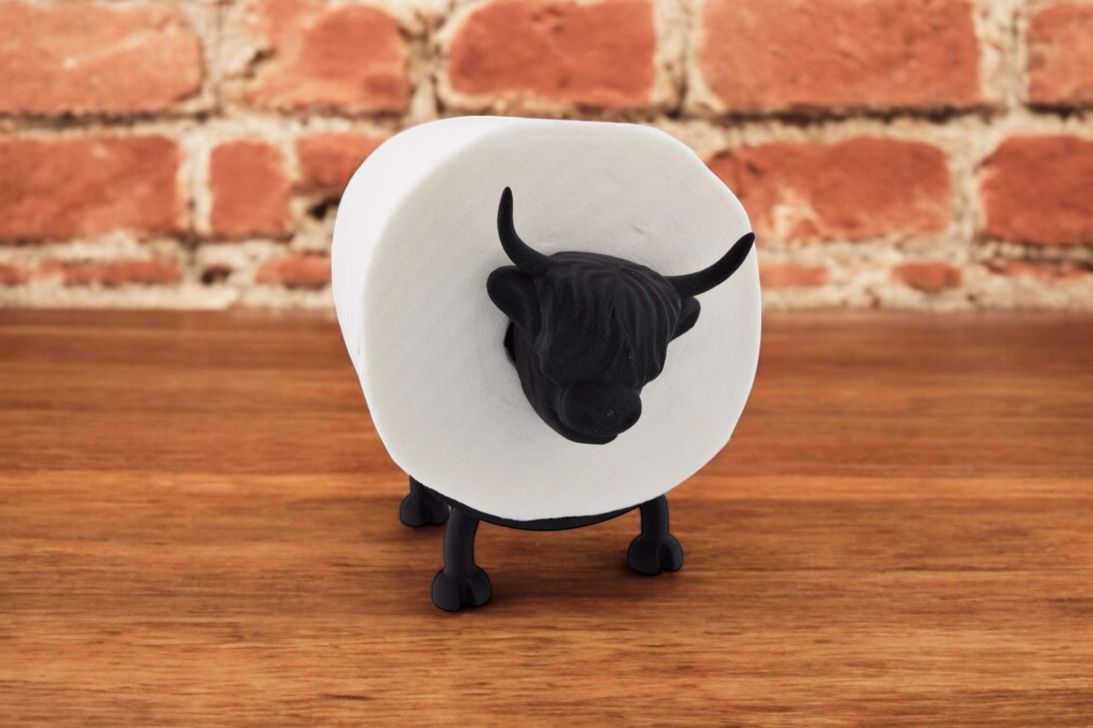 Highland Cow Toilet Paper Roll Holder – Bathroom Accessory