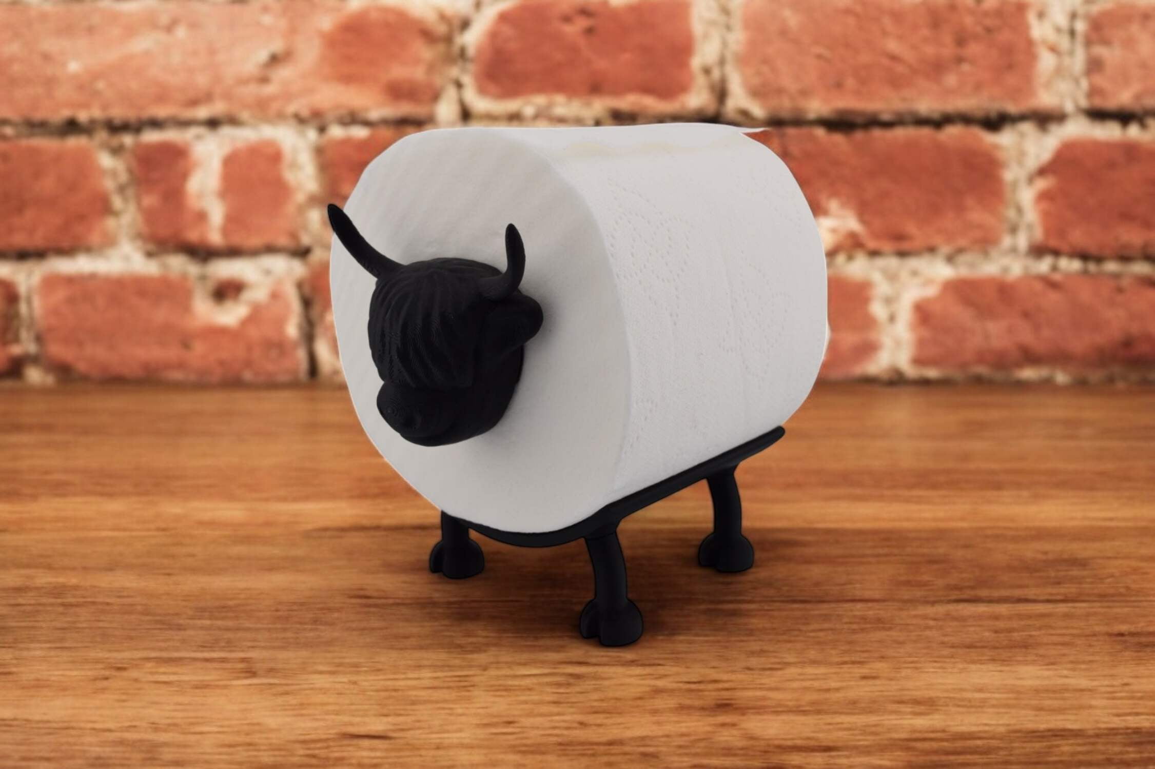 Highland Cow Toilet Paper Roll Holder – Bathroom Accessory