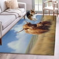 thumbnail image 1 of Highland Cow Washable Area Rug 2.7x5 Rustic Art Calf in A Lush Farmhouse Grassland Low-Profile Small Area Rugs with Non Slip Backing Indoor Floor Carpet for Entrance Living Room Bedroom Home Office, 1 of 9