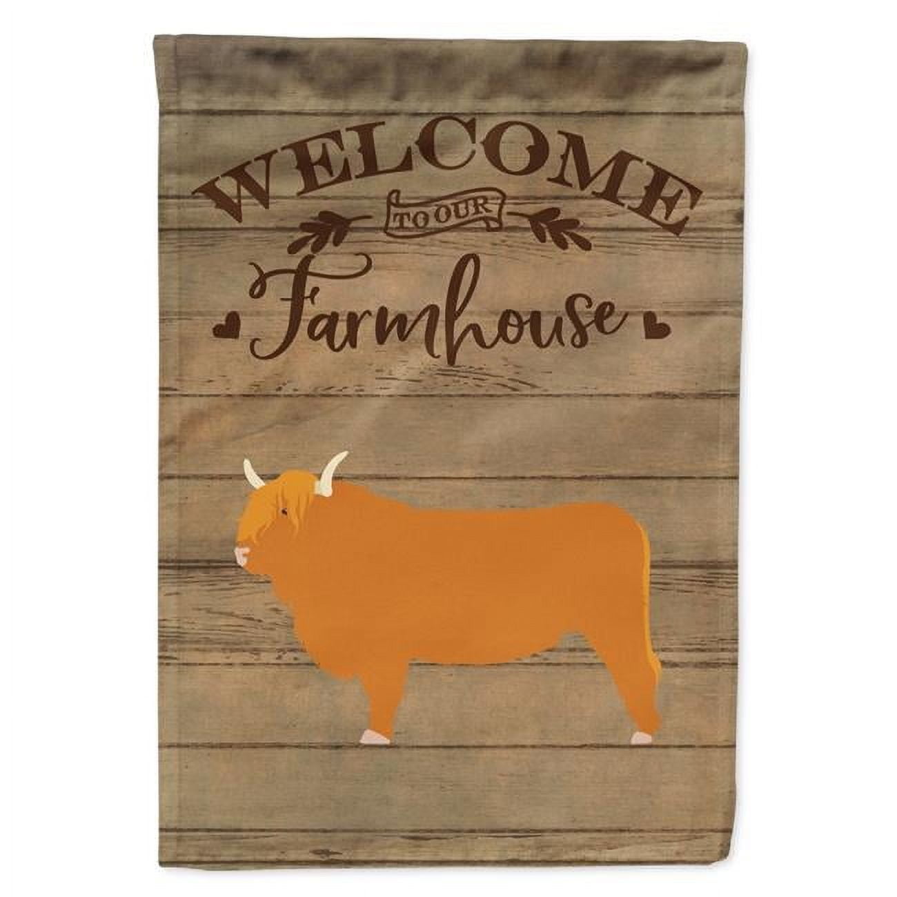 Farmhouse Welcome Beige and Brown Polyester Garden Flag
