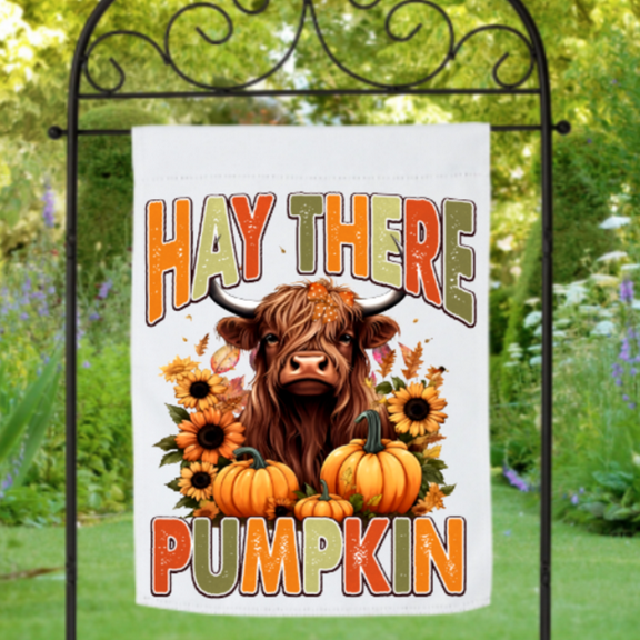 Highland Cow Welcome Garden Flag 12x18 inch Vertical Outdoor Fall Festive Banner