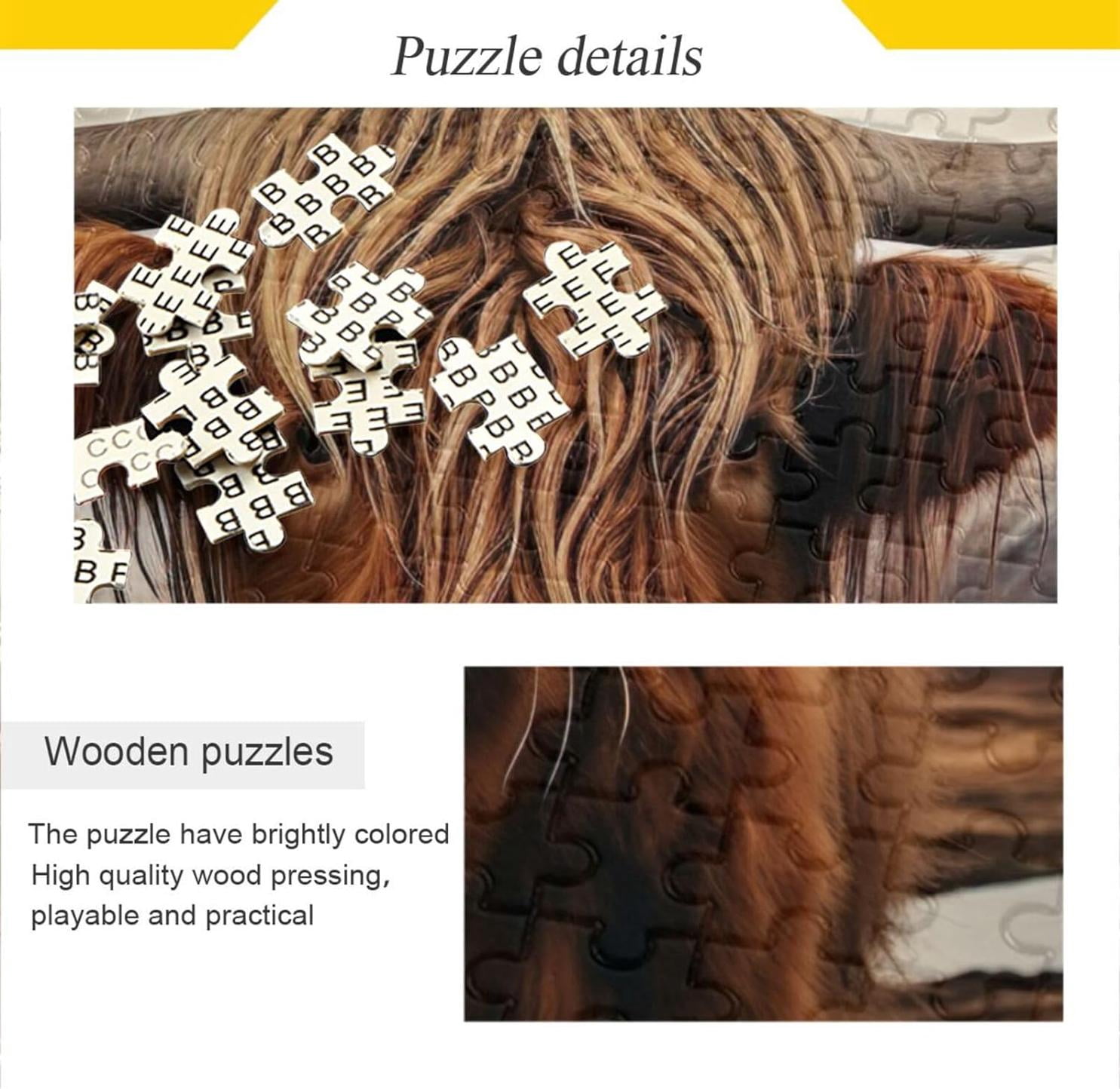 1000 Piece Highland Cow & Sunflowers Jigsaw Puzzle - Challenging Adult Puzzle, 19.7x27.5 Inches