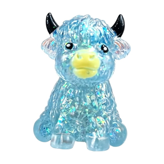 Highland Cow Yak Squish Sensory Fidget Stress Reliever Collectible Desk Decor Cute Animal Squeeze Figurine
