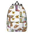 thumbnail image 1 of Highland Cow and Boot Print Backpack for School, Cute School Bag with Adjustable Shoulder Straps and Padded Back, 15.7"x11.8"x5.5", 1 of 5