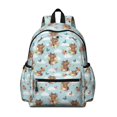 thumbnail image 1 of Highland Cow and Butterfly Print Backpack for School, Cute School Bag with Adjustable Shoulder Straps and Padded Back, 13.4"x11"x4.7", 1 of 5