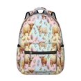 thumbnail image 1 of Highland Cow and Butterfly Print Backpack for School, Cute School Bag with Adjustable Shoulder Straps and Padded Back, 15.3"x11"x7.1", 1 of 5