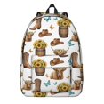 thumbnail image 1 of Highland Cow and Butterfly Print Backpack for School, Cute School Bag with Adjustable Shoulder Straps and Padded Back, 15.7"x11.8"x5.5", 1 of 5