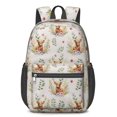 thumbnail image 1 of Highland Cow and Flower Print 17" School Backpacks for Teens,Waterproof Oxford Fabric,S-Shape Padded Straps for School,Travel,Hiking,Camping, 1 of 6