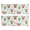 thumbnail image 1 of Highland Cow and Flower Print Anti Fatigue Kitchen Rugs Set Of 2, Non Slip Washable Decorative Floor Mats for Sink Laundry and Home Use, 17"x47", 1 of 5
