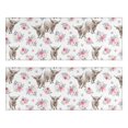 thumbnail image 1 of Highland Cow and Flower Print Anti Fatigue Kitchen Rugs Set Of 2, Non Slip Washable Decorative Floor Mats for Sink Laundry and Home Use, 17"x47", 1 of 5