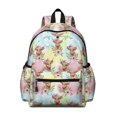 thumbnail image 1 of Highland Cow and Flower Print Backpack for School, Cute School Bag with Adjustable Shoulder Straps and Padded Back, 13.4"x11"x4.7", 1 of 5