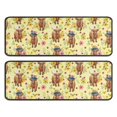 thumbnail image 1 of Highland Cow and Hat Print Anti Fatigue Kitchen Rugs Set Of 2, Non Slip Washable Decorative Floor Mats for Sink Laundry and Home Use, 17"x47", 1 of 2