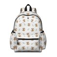 thumbnail image 1 of Highland Cow and Leaf Print Cute School Backpack with Padded Back and Adjustable Shoulder Straps 13.4"x11"x4.7", 1 of 5