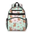 thumbnail image 1 of Highland Cow and Rose Print Cute School Backpack Bag for School with Padded Back and Adjustable Shoulder Straps 15.25"x11.5"x5.25", 1 of 5