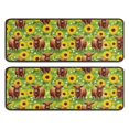 thumbnail image 1 of Highland Cow and Sunflower Print Anti Fatigue Kitchen Rugs Set Of 2, Non Slip Washable Decorative Floor Mats for Sink Laundry and Home Use, 17"x47", 1 of 2