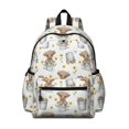 thumbnail image 1 of Highland Cow and Sunflower Print Backpack for School, Cute School Bag with Adjustable Shoulder Straps and Padded Back, 13.4"x11"x4.7", 1 of 5