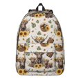 thumbnail image 1 of Highland Cow and Sunflower Print Backpack for School, Cute School Bag with Adjustable Shoulder Straps and Padded Back, 15.7"x11.8"x5.5", 1 of 5