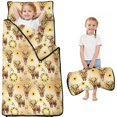 thumbnail image 1 of Highland Cow and Sunflower Print Teens Toddler Nap Mat with Pillow, Sleeping Mat Bag for Preschool Daycare 50"x20", 1 of 6