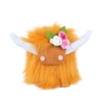 thumbnail image 1 of Highland Cow with Flowers, Brown Highland Cow Figurine, Scottish Tomte Decor, Nordic Home Decoration, Gift, 1 of 9