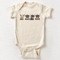 Highland Cows Baby Bodysuit Cute Baby Onesie, Baby Bodysuit Lat 4424 Cute Baby Onesie, BABY BODYSUIT LAT 4424