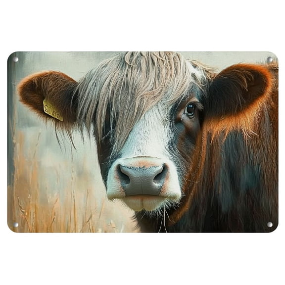 Highland Cows of Guelph Vintage Metal Tin Sign - Rustic Farmhouse Decor for Home, and Outdoor Spaces