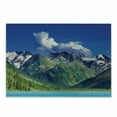 thumbnail image 1 of Highland Cutting Board, Lake in Altai Mountains Highlands Clouds Sunny Summer Day Travel Attraction, Decorative Tempered Glass Cutting and Serving Board, in 3 Sizes, by Ambesonne, 1 of 2