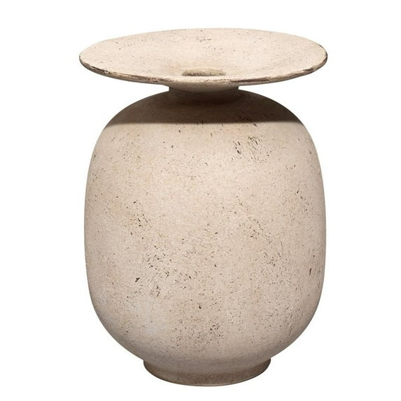Jamie Young Co Highland Decorative Ceramic Vase In Cream Ceramic