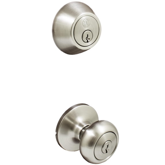 Highland Door Knob Combo (With Deadbolt), SC Keyway, Satin Nickel by Stone Harbor Hardware