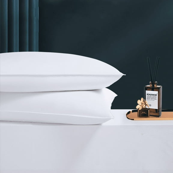 Highland Feather 600 Loft White Goose Down Pillow 233TC Pure Cotton Casing, One Pillow