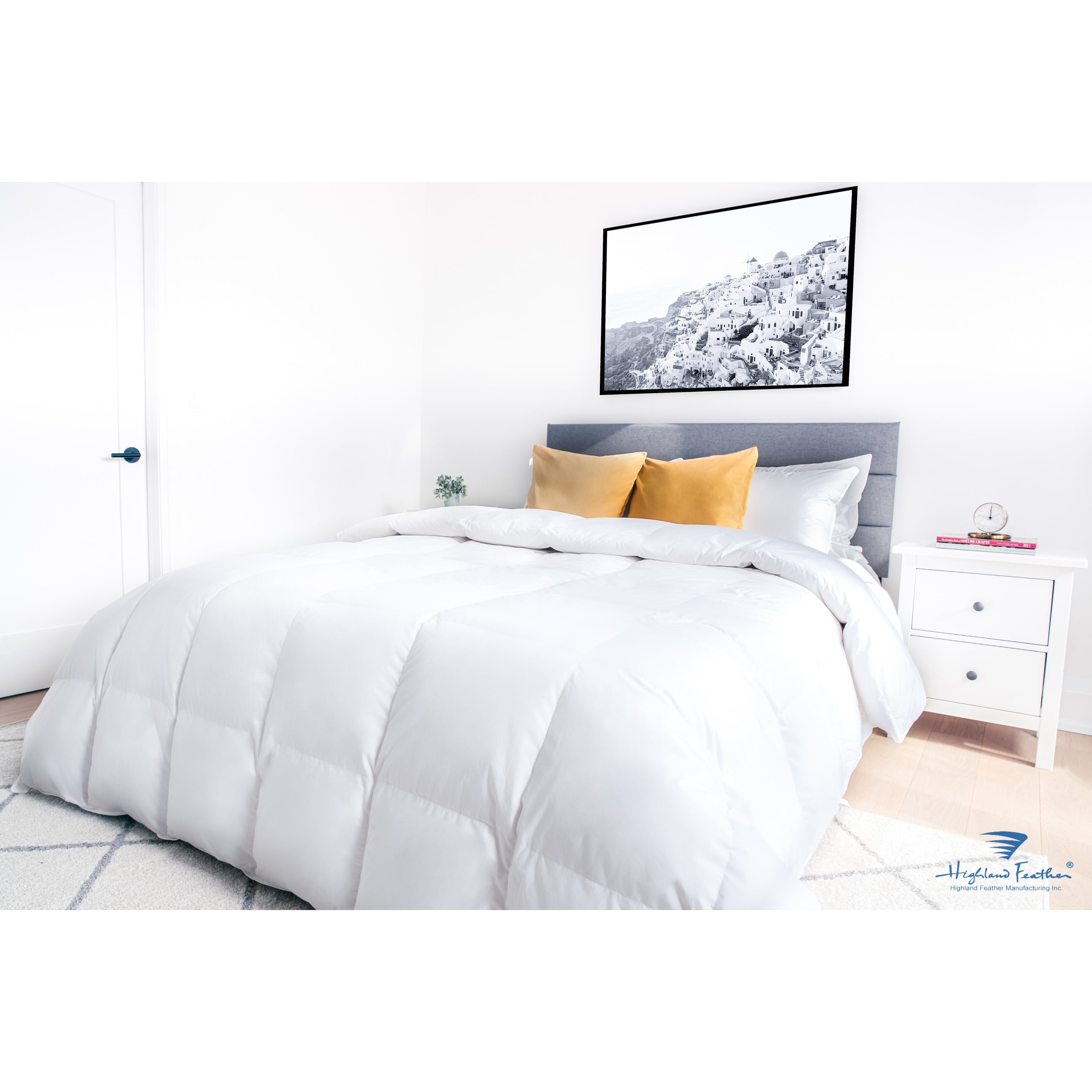 Highland Feather 600 Loft White Goose Down Santa Barbara Duvet