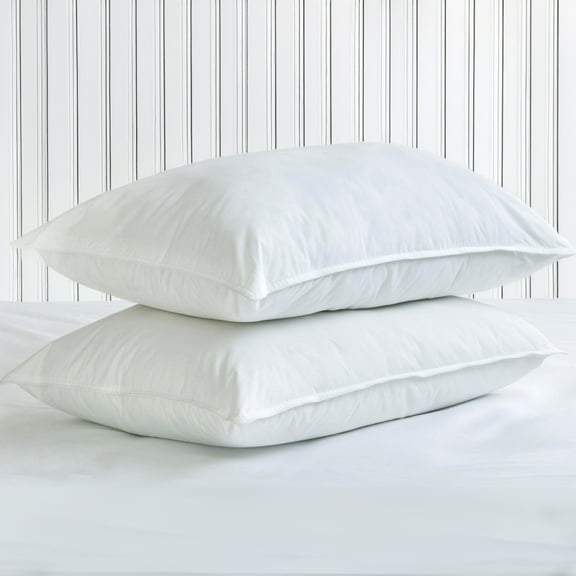 Highland Feather 700 Loft European White Down Pillow 500TC Pure Cotton Casing , One Pillow