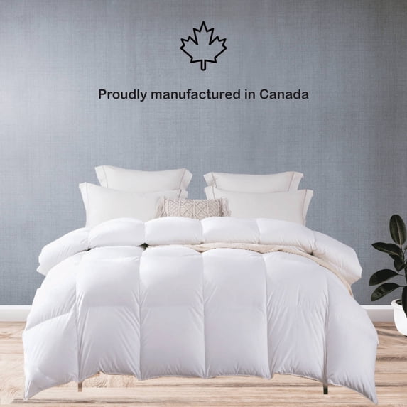 Highland Feather 750 Loft Hungarian White Goose Down Mostar Duvet/Comforter 500TC Casing with Corner Ties California King/All-Seasons (45oz)