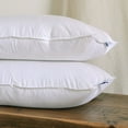 thumbnail image 1 of Highland Feather 750 Loft Hungarian White Goose Down Pillow 500TC Pure Cotton Casing, Two Pillows, 1 of 7