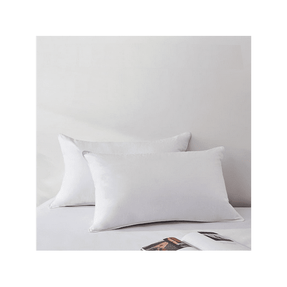 Highland Feather 750 Loft Hungarian White Goose Down Pillow 700TC Pure Cotton Casing, One Pillow