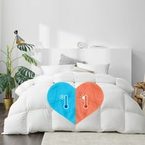 Highland Feather Dual Warmth 750 Loft Hungarian White Goose Down Duvet 289TC Pure Cotton Casing SmartCare