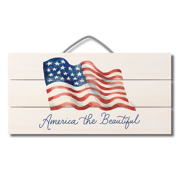 Highland Home America the Beautiful Decorative Slatted Pallet Wood Sign