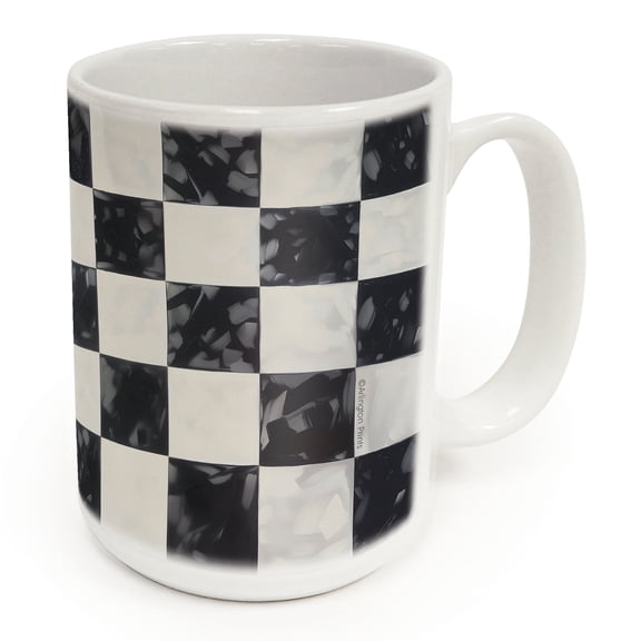 Highland Home Arlington Check 15 oz. Decorative Ceramic Mug
