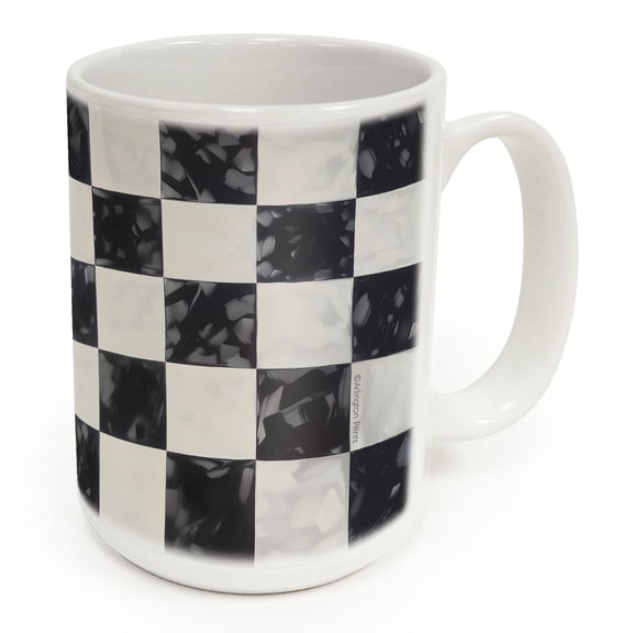 Highland Home Arlington Check 15 oz. Decorative Ceramic Mug
