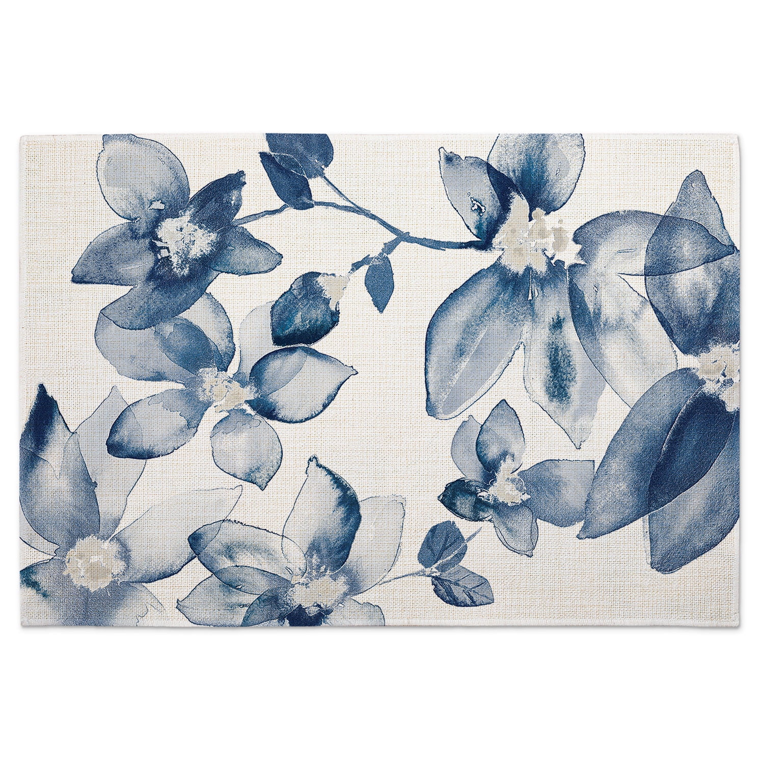 Highland Home "Blooming Whispers" 4-Pack Cotton Blend Washable Placemats
