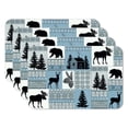 thumbnail image 1 of Highland Home "Cabin in the Woods" 4-Pack Reversible Easy Care Plastic Placemats, 1 of 7