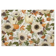 Highland Home Fall Farmhouse 4-Pack Cotton Blend Washable Placemats