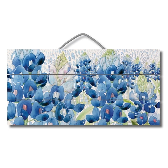 Highland Home Field of Flowers Decorative Slatted Pallet Wood Sign