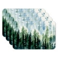thumbnail image 1 of Highland Home "Foggy Tree Line" 4-Pack Reversible Easy Care Plastic Placemats, 1 of 7