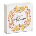 thumbnail image 1 of Highland Home "Hello Autumn" Freestanding Solid Wood Block Sign, 1 of 7