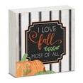 thumbnail image 1 of Highland Home "I Love Fall" Freestanding Solid Wood Block Sign, 1 of 7