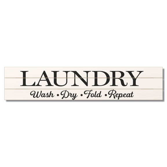 Highland Home Laundry Rules Indoor/Outdoor Pallet Wood Sign