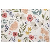 Highland Home Meadow Floral 4-Pack Cotton Blend Washable Placemats