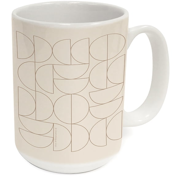 Highland Home "Mocha Moon" 15 oz. Decorative Ceramic Mug