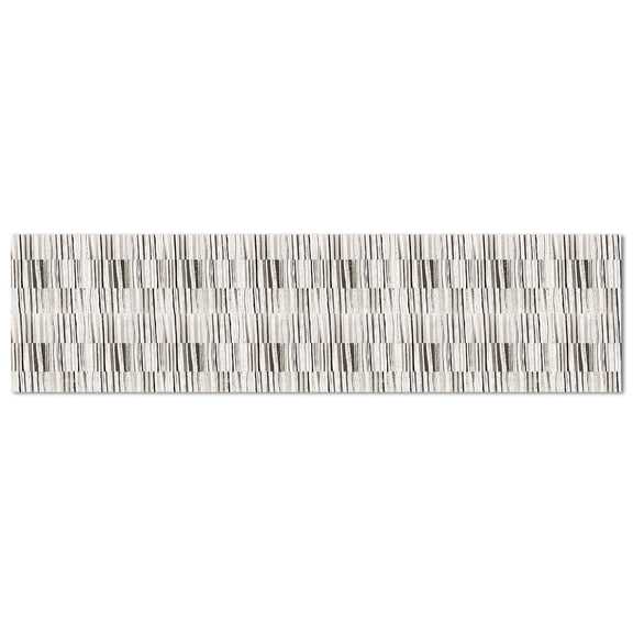 Highland Home Neutral Stripes Deco-Floor Mat 8' x 2'