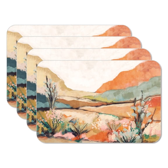 Highland Home "Southwest Basin" 4-Pack Reversible Easy Care Plastic Placemats